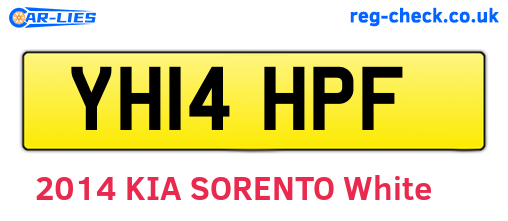 YH14HPF are the vehicle registration plates.