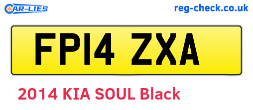 FP14ZXA are the vehicle registration plates.