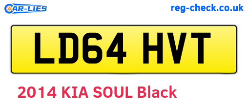 LD64HVT are the vehicle registration plates.