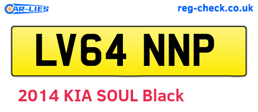 LV64NNP are the vehicle registration plates.