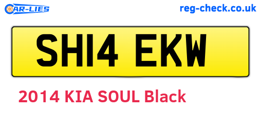 SH14EKW are the vehicle registration plates.