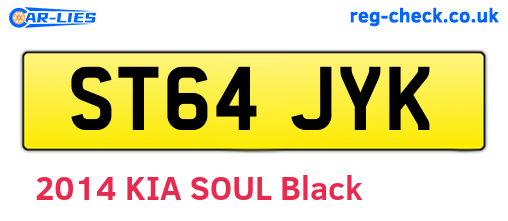 ST64JYK are the vehicle registration plates.