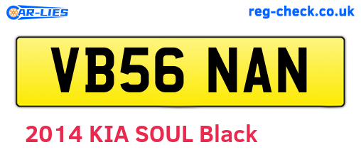 VB56NAN are the vehicle registration plates.