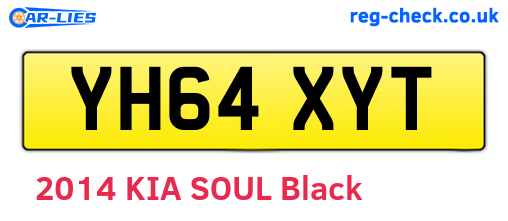 YH64XYT are the vehicle registration plates.