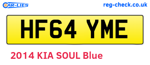 HF64YME are the vehicle registration plates.