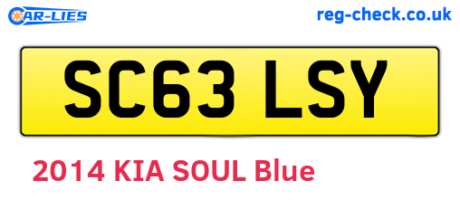 SC63LSY are the vehicle registration plates.