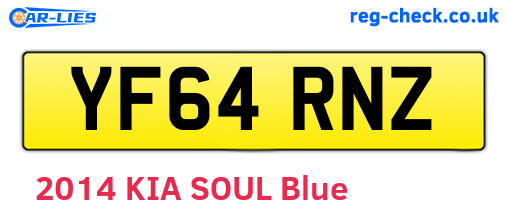 YF64RNZ are the vehicle registration plates.