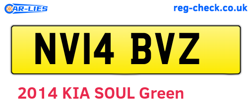 NV14BVZ are the vehicle registration plates.