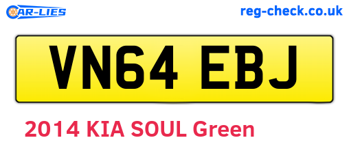 VN64EBJ are the vehicle registration plates.