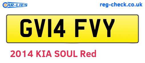 GV14FVY are the vehicle registration plates.
