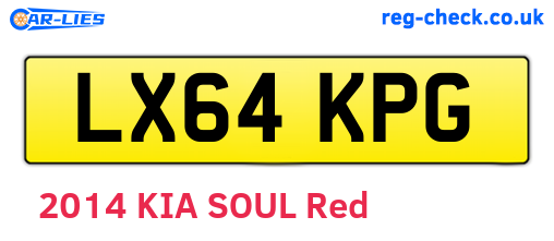 LX64KPG are the vehicle registration plates.