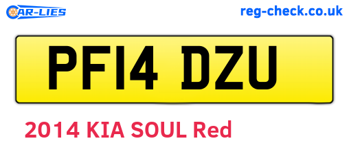 PF14DZU are the vehicle registration plates.