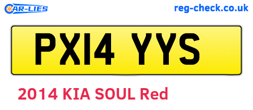 PX14YYS are the vehicle registration plates.