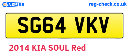 SG64VKV are the vehicle registration plates.