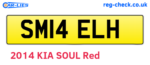 SM14ELH are the vehicle registration plates.