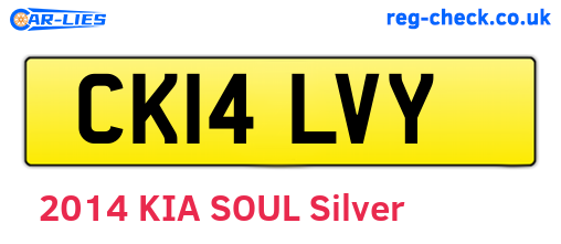 CK14LVY are the vehicle registration plates.