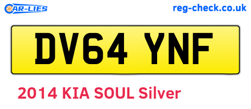 DV64YNF are the vehicle registration plates.