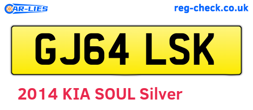 GJ64LSK are the vehicle registration plates.
