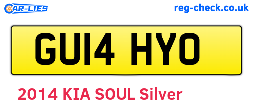 GU14HYO are the vehicle registration plates.