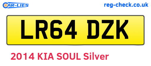 LR64DZK are the vehicle registration plates.