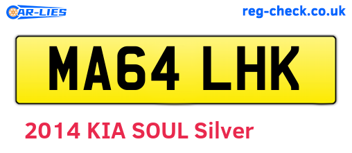 MA64LHK are the vehicle registration plates.