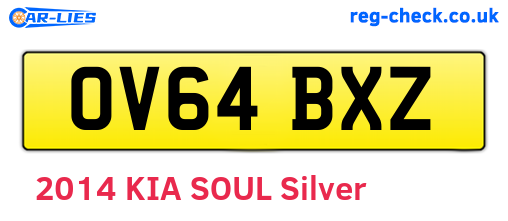 OV64BXZ are the vehicle registration plates.