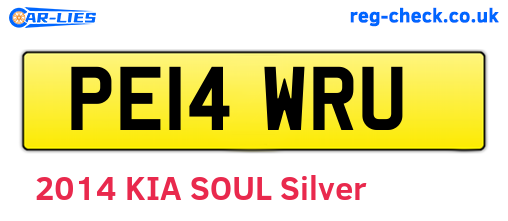 PE14WRU are the vehicle registration plates.