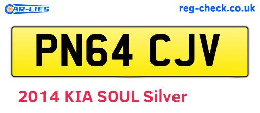 PN64CJV are the vehicle registration plates.