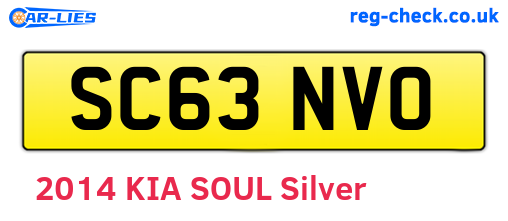 SC63NVO are the vehicle registration plates.
