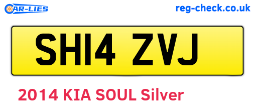 SH14ZVJ are the vehicle registration plates.