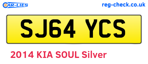 SJ64YCS are the vehicle registration plates.