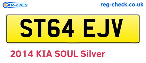 ST64EJV are the vehicle registration plates.