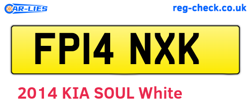 FP14NXK are the vehicle registration plates.
