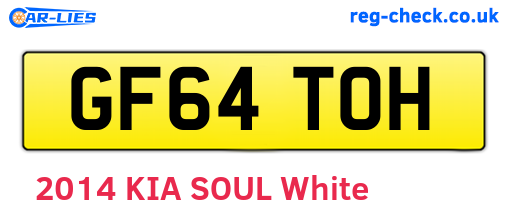 GF64TOH are the vehicle registration plates.
