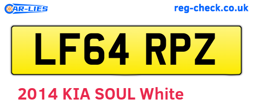 LF64RPZ are the vehicle registration plates.