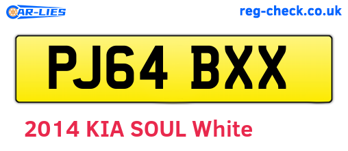 PJ64BXX are the vehicle registration plates.