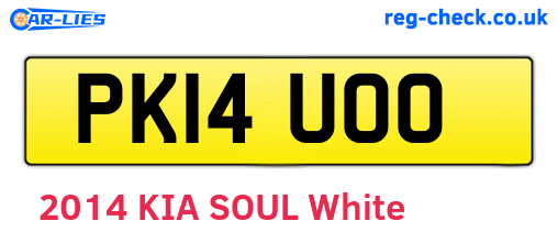 PK14UOO are the vehicle registration plates.