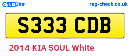 S333CDB are the vehicle registration plates.