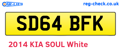 SD64BFK are the vehicle registration plates.