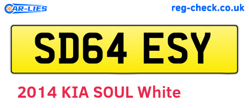 SD64ESY are the vehicle registration plates.