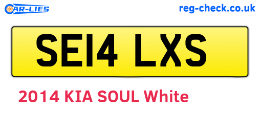 SE14LXS are the vehicle registration plates.