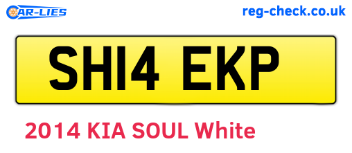 SH14EKP are the vehicle registration plates.