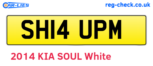 SH14UPM are the vehicle registration plates.