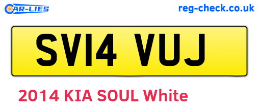 SV14VUJ are the vehicle registration plates.