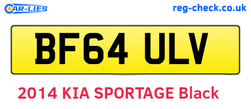 BF64ULV are the vehicle registration plates.