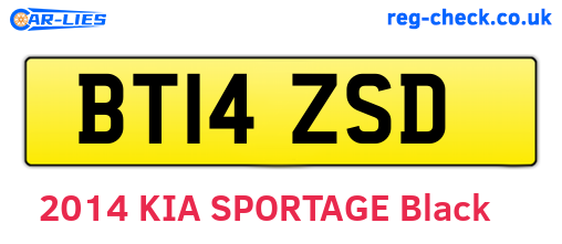 BT14ZSD are the vehicle registration plates.