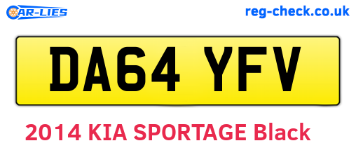 DA64YFV are the vehicle registration plates.