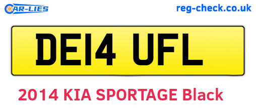 DE14UFL are the vehicle registration plates.