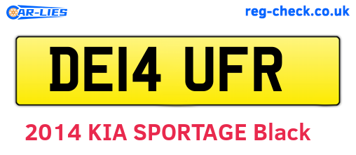 DE14UFR are the vehicle registration plates.