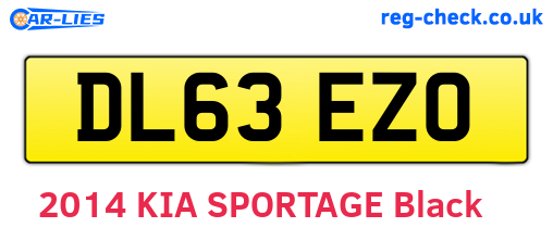 DL63EZO are the vehicle registration plates.